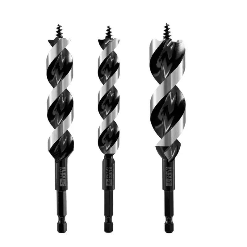 FLEX STACK PACK 3-Piece 1/4-Inch Hex Auger Set