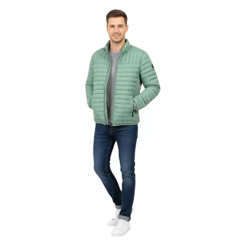 Men's Quilted Jacket,Light Green Light Green