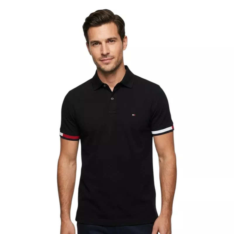 Men's Textured Top,Black Black