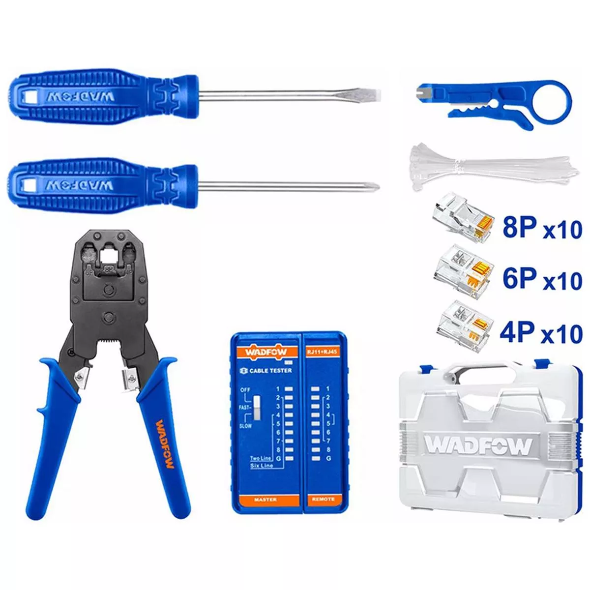 Wadfow WHS2B46 Modular Plug Crimper Set