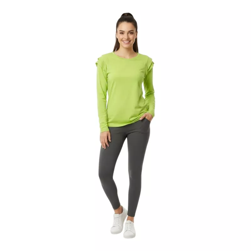 Women's Plain Solid Top,Light Green Light Green
