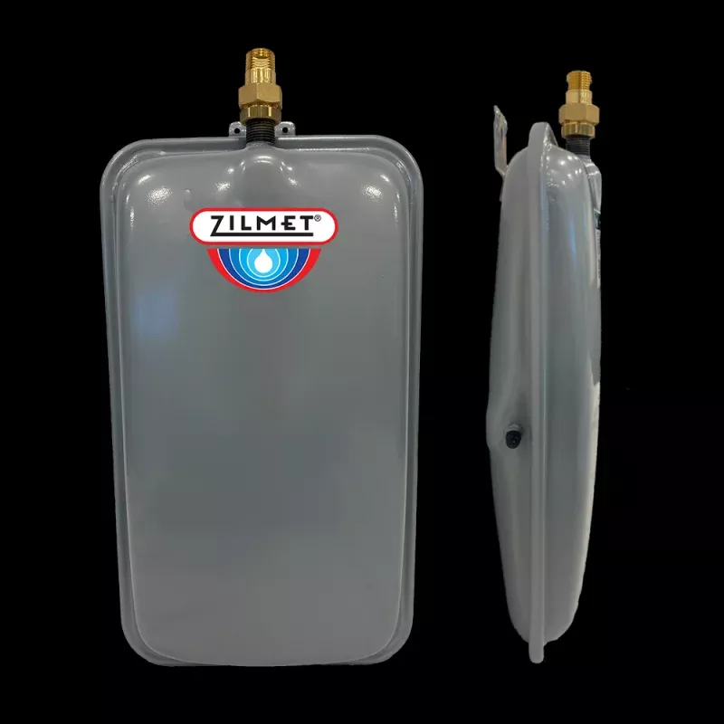 Zilmet ZFT8R 2.1 Gallon Flat Hydronic Expansion Tank, 1/2 MNPT